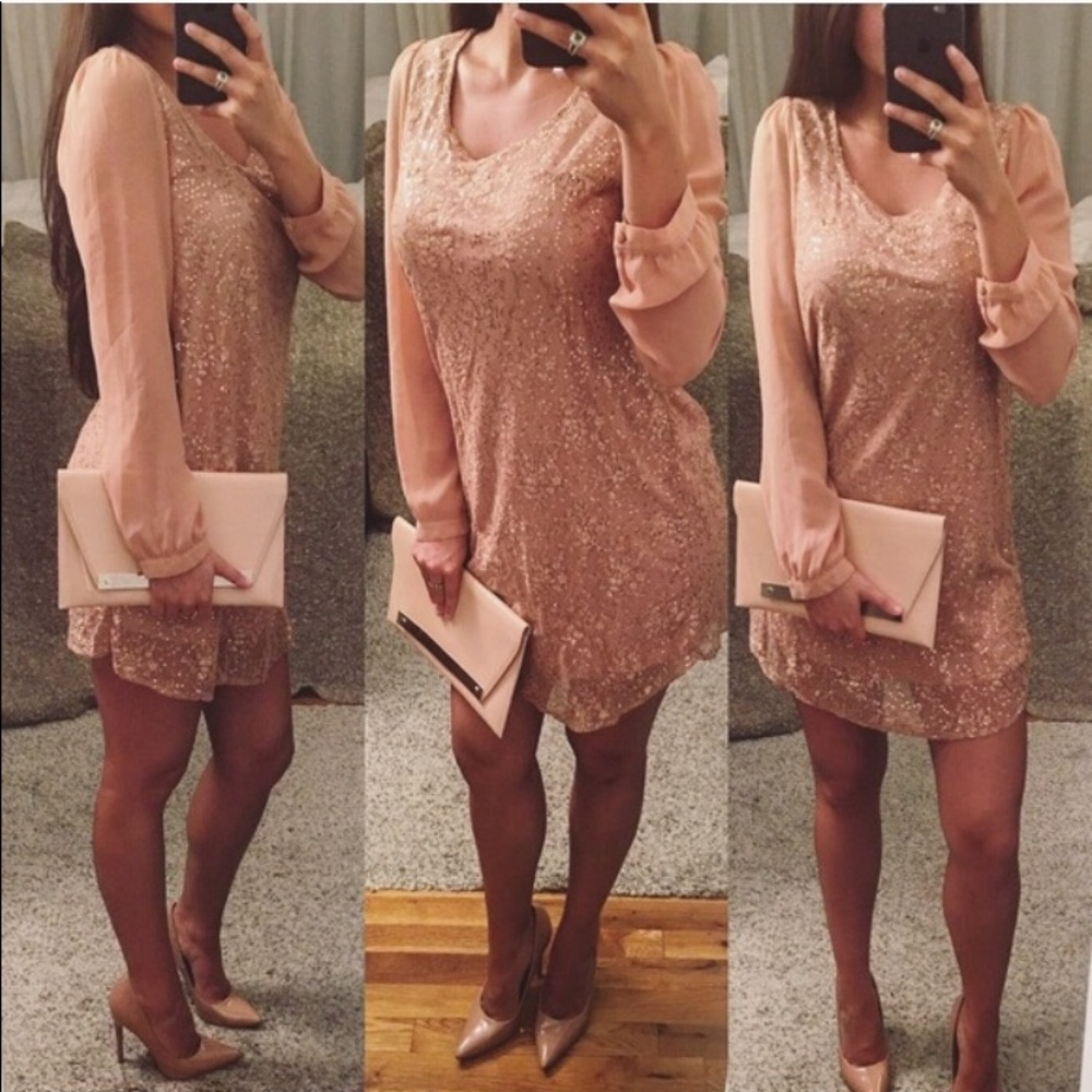 Blush Sequin dress